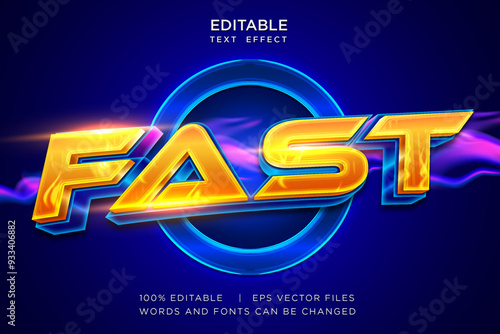 fast speed editable text effect