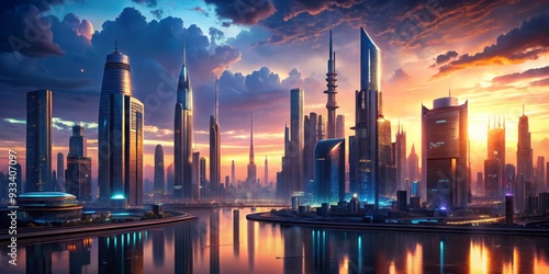 Futuristic Cityscape photo