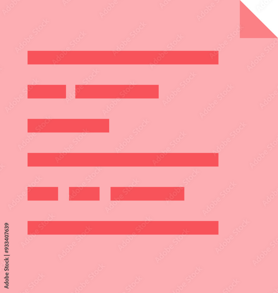 Pink sticky note with abstract red lines, symbolizing text or tasks. Pink sticky note with abstract red lines, symbolizing text or tasks.