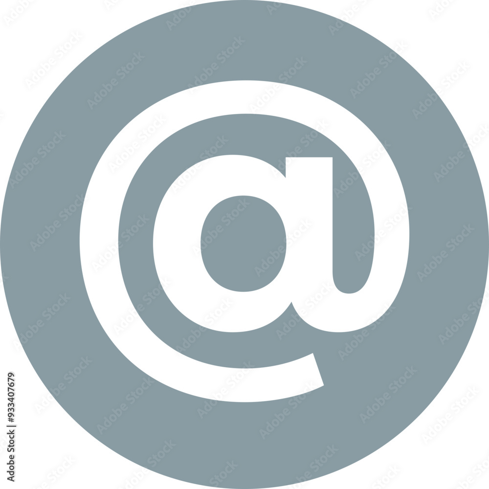 A simple grey '@' symbol, representing an email icon for digital communication. A simple grey '@' symbol, representing an email icon for digital communication.