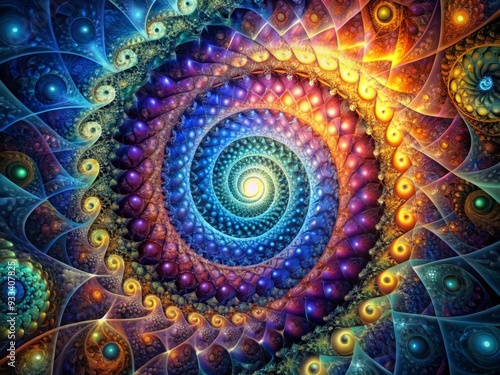 Surreal Fractal Geometric Vortex photo