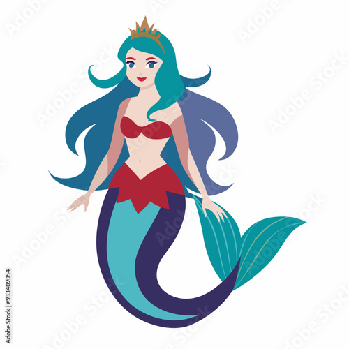 Siren vector illustration on a white background photo