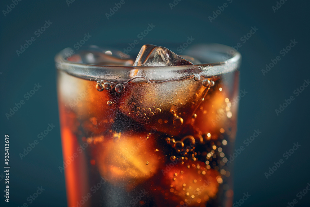 cola with ice isolated on black background cola with ice isolated on black background