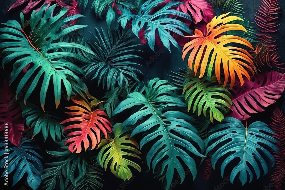 Colorful Leaves Arrangement Colorful Leaves Arrangement