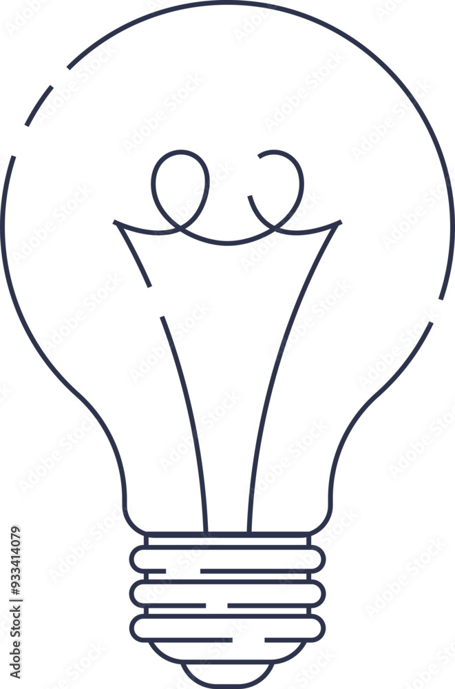 A simple doodle of a lightbulb with a happy face inside, symbolizing a bright idea or creative inspiration. A simple doodle of a lightbulb with a happy face inside, symbolizing a bright idea or creative inspiration.