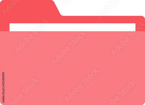 A red folder icon, symbolizing organization, file management, and data storage.