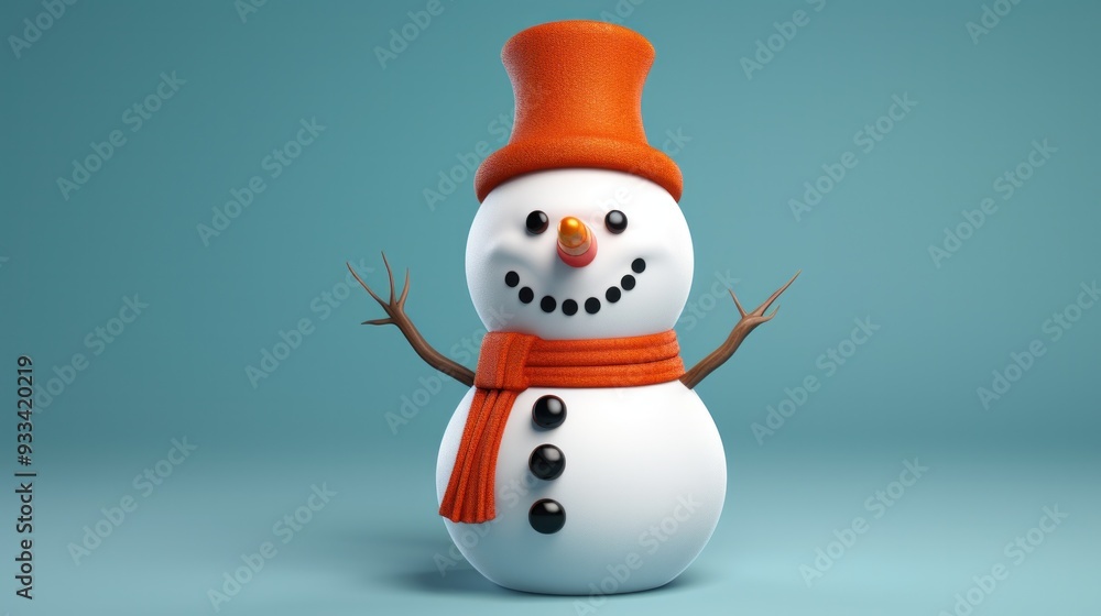 A playful Christmas stocking shaped like a jolly snowman, complete with a carrot nose, coal eyes, and a festive hat A playful Christmas stocking shaped like a jolly snowman, complete with a carrot nose, coal eyes, and a festive hat