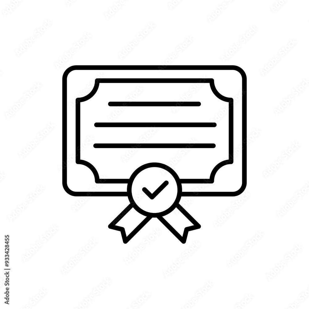 Certificate outline icons, minimalist vector illustration ,simple transparent graphic element .Isolated on white background Certificate outline icons, minimalist vector illustration ,simple transparent graphic element .Isolated on white background