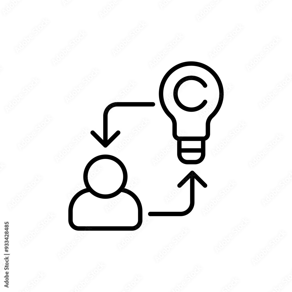 Intellectual property outline icons, minimalist vector illustration ,simple transparent graphic element .Isolated on white background Intellectual property outline icons, minimalist vector illustration ,simple transparent graphic element .Isolated on white background