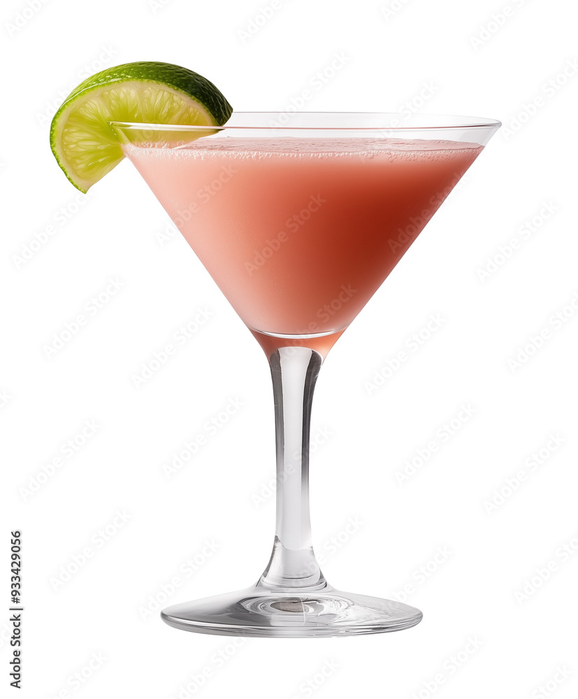 cosmopolitan cocktail with pink hue garnished with lime and served in martini glass isolated on transparent background cosmopolitan cocktail with pink hue garnished with lime and served in martini glass isolated on transparent background
