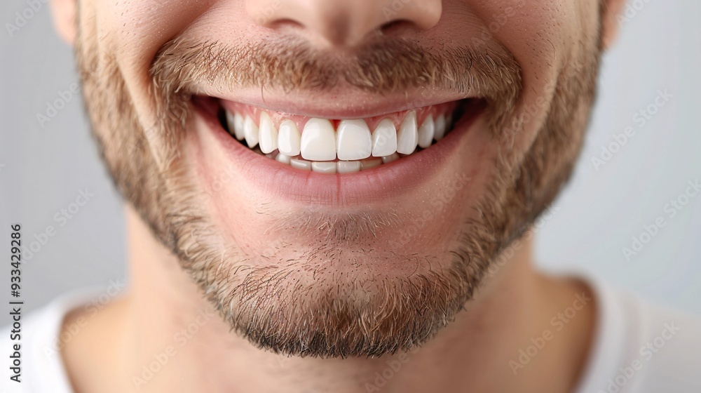 Close up portrait of handsome young man with white teeth smiling and looking at camera. Close up portrait of handsome young man with white teeth smiling and looking at camera.