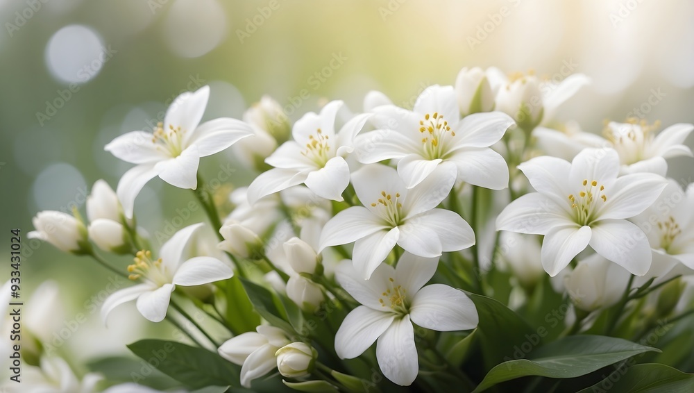 Fototapeta premium Hintergrundgrafik - weiße Blüten