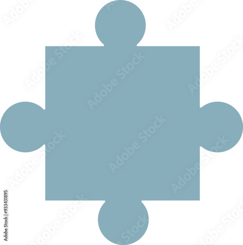 A single blue puzzle piece, symbolizing uniqueness or a missing element in a larger picture.