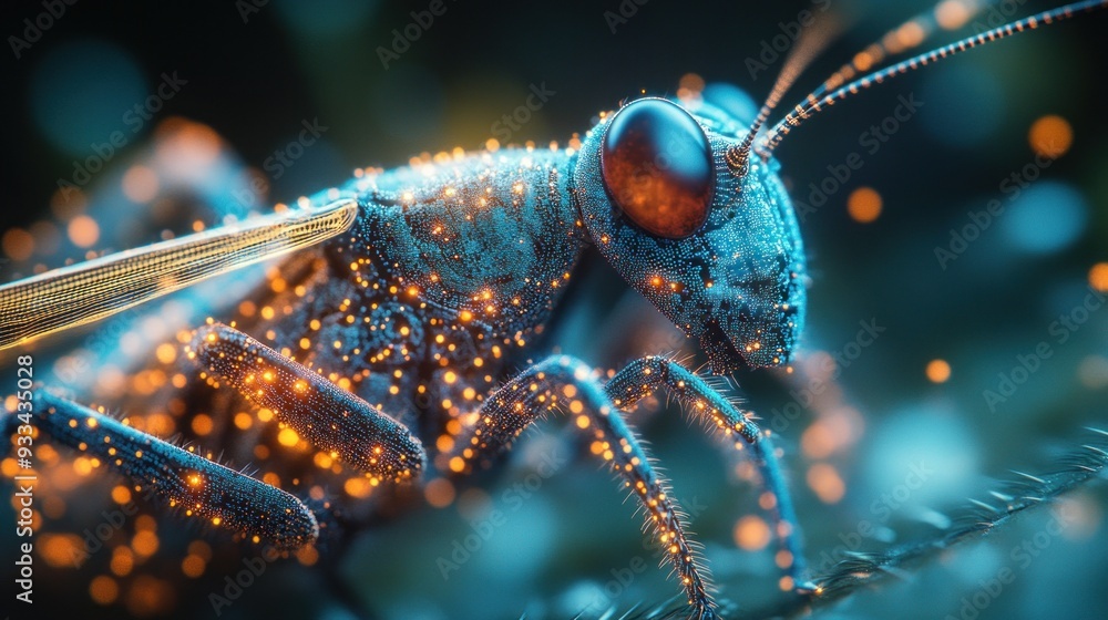 Fototapeta premium A close-up view of an insect's body