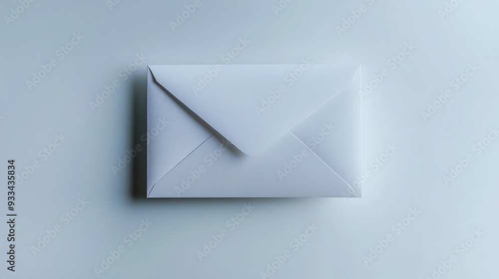 High Angle Shot of Blank White Envelope with Slider for Mailing - Professional Office Supplies High Angle Shot of Blank White Envelope with Slider for Mailing - Professional Office Supplies