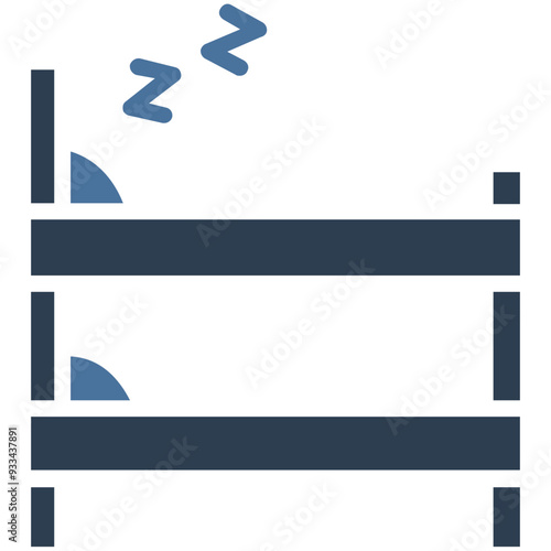 Bunk Bed vector icon in isolated background 