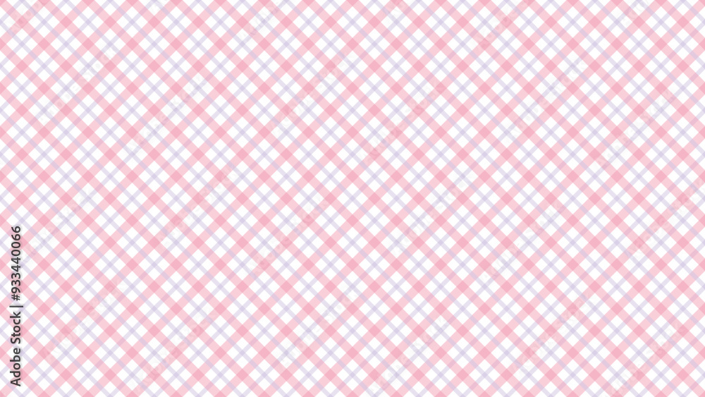 Plaid seamless pattern in pink and purple color, fabric background vector illustration.