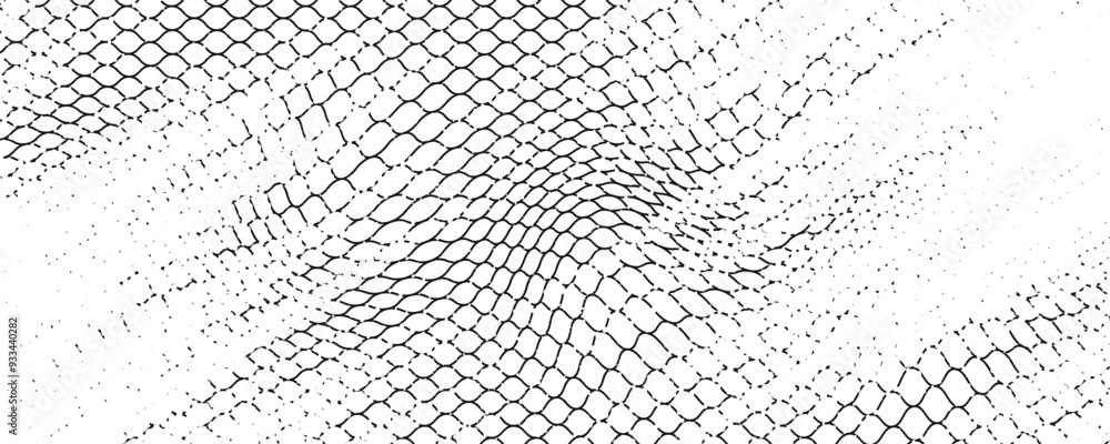 Black snake skin pattern isolated on white background eps 10