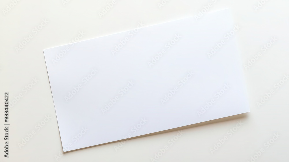Aerial view of blank white flyer on white background, ideal for showcasing designs Aerial view of blank white flyer on white background, ideal for showcasing designs