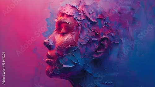 Surreal Digital Self Portrait Exploring Identity and Emotion Through Fluid Abstraction