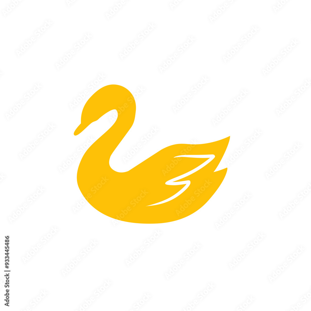 Fototapeta premium swan vector icon