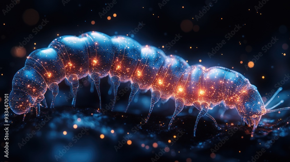 Glowing Centipede: A Digital Art Glowing Centipede: A Digital Art