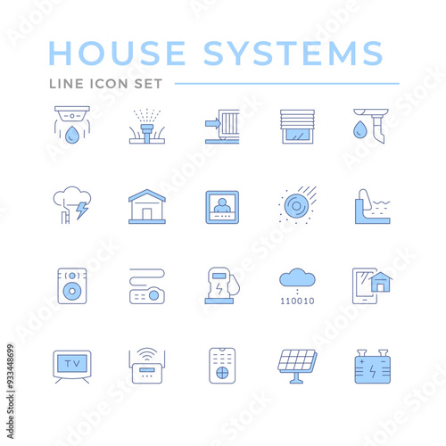 Set color line icons of house systems