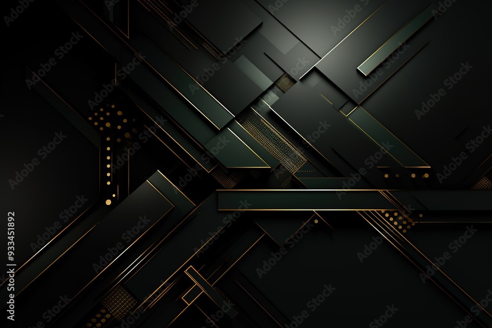 Abstract black and gold geometric background. Abstract black and gold geometric background.
