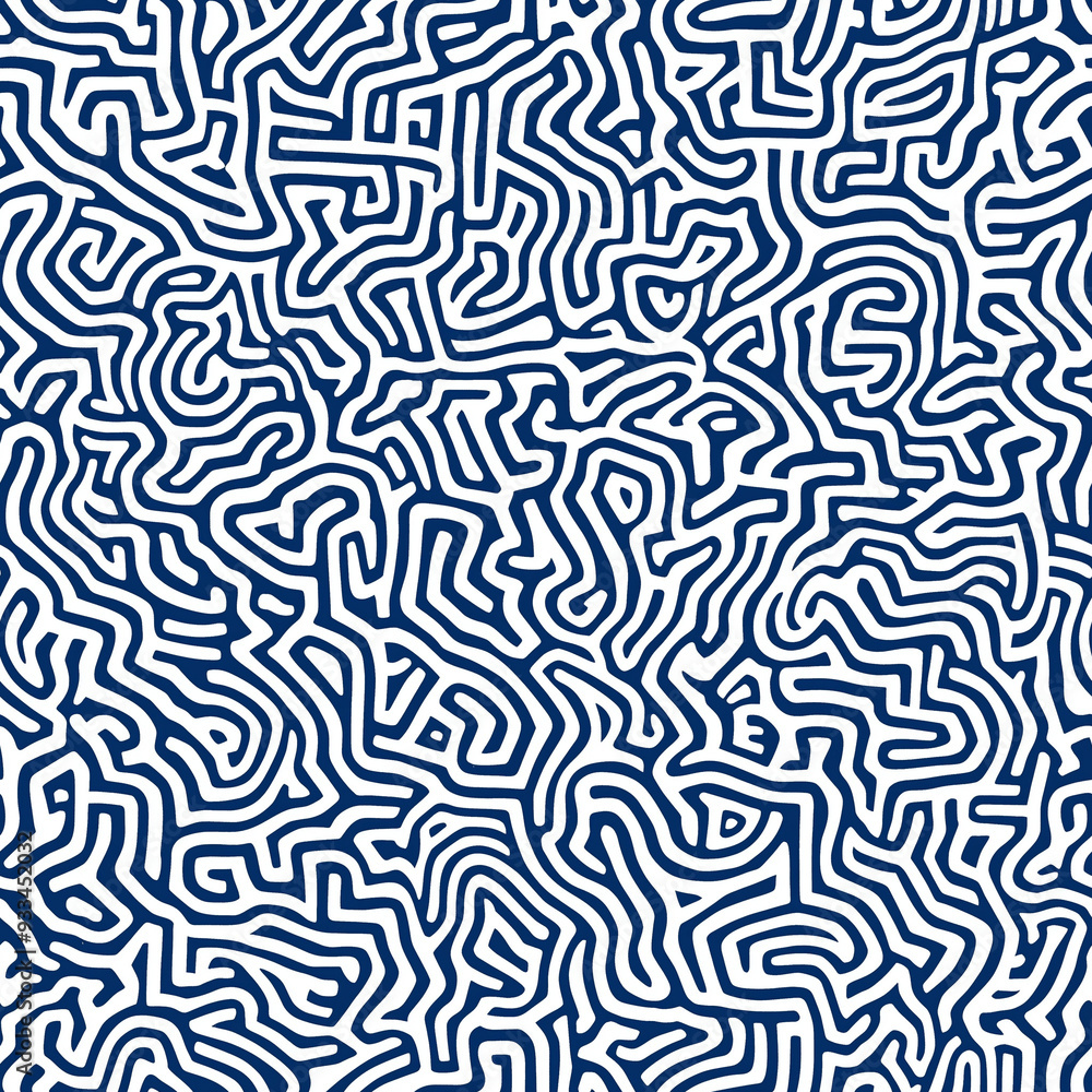 Fototapeta premium abstract blue maze pattern background