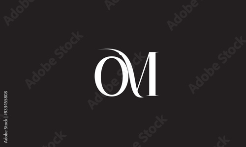 OM, MO, O, M Abstract Letters Logo Monogram	