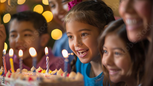 happy family celebrating birthday