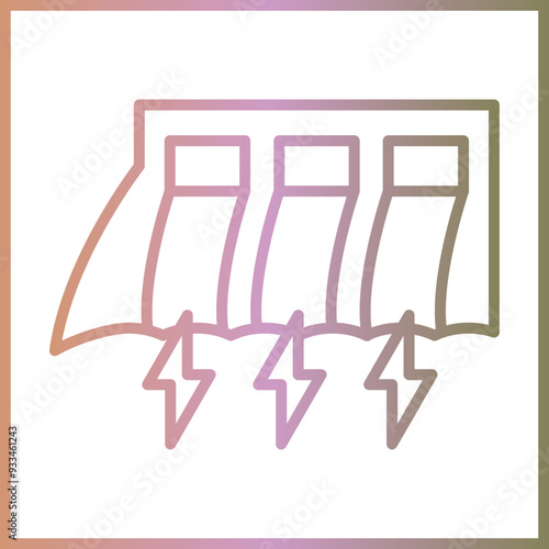 Hydroelectric Dam icon Design