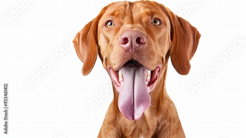 Wallpaper Mural A brown dog with a pink tongue sticking out. The dog is smiling and he is happy Torontodigital.ca