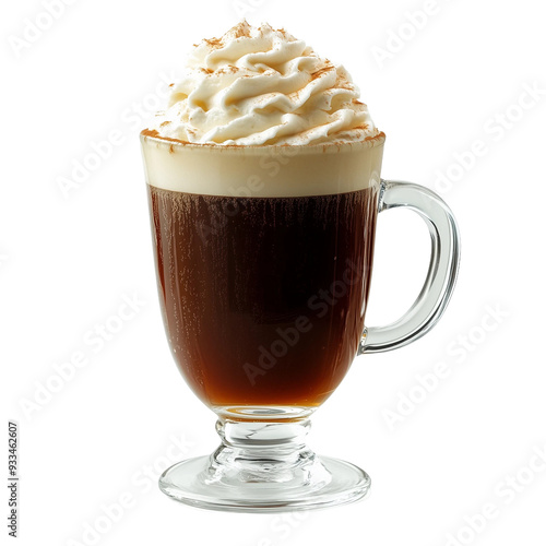 Irish Coffee isolated on white photo