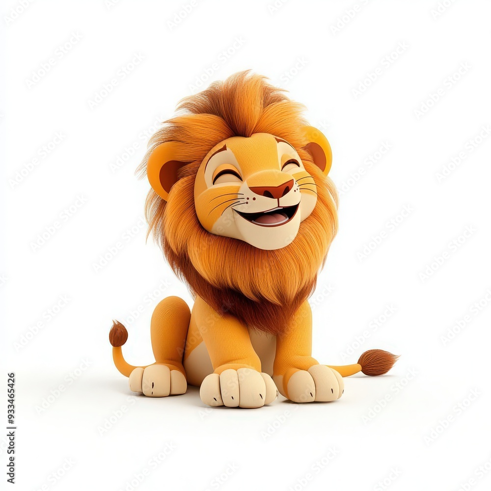 A cheerful cartoon lion with a joyful smile, ideal for children's illustrations and playful designs. A cheerful cartoon lion with a joyful smile, ideal for children's illustrations and playful designs.