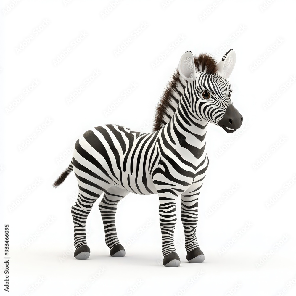A playful cartoon zebra with striking black and white stripes, perfect for children's themes and creative designs. A playful cartoon zebra with striking black and white stripes, perfect for children's themes and creative designs.