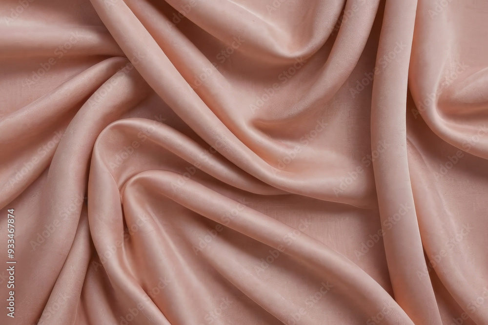 Texture of crumpled pink silk fabric, background Texture of crumpled pink silk fabric, background