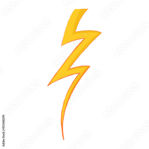 Curved Lightning Bolt