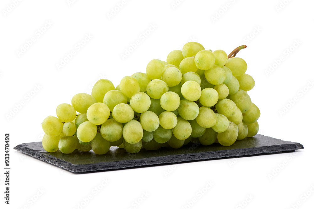 Bunch of ripe green grapes, isolated on white background. Bunch of ripe green grapes, isolated on white background.