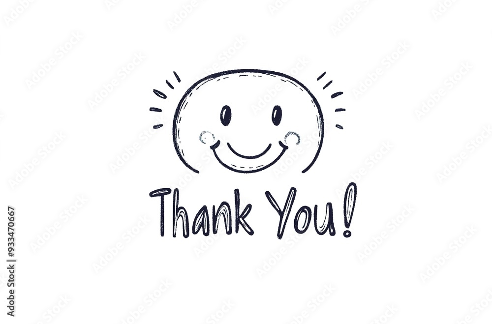 Thank you! A simple vector illustration of black handwritten text on a white background Thank you! A simple vector illustration of black handwritten text on a white background