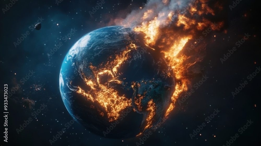 Obraz premium Earth in Crisis