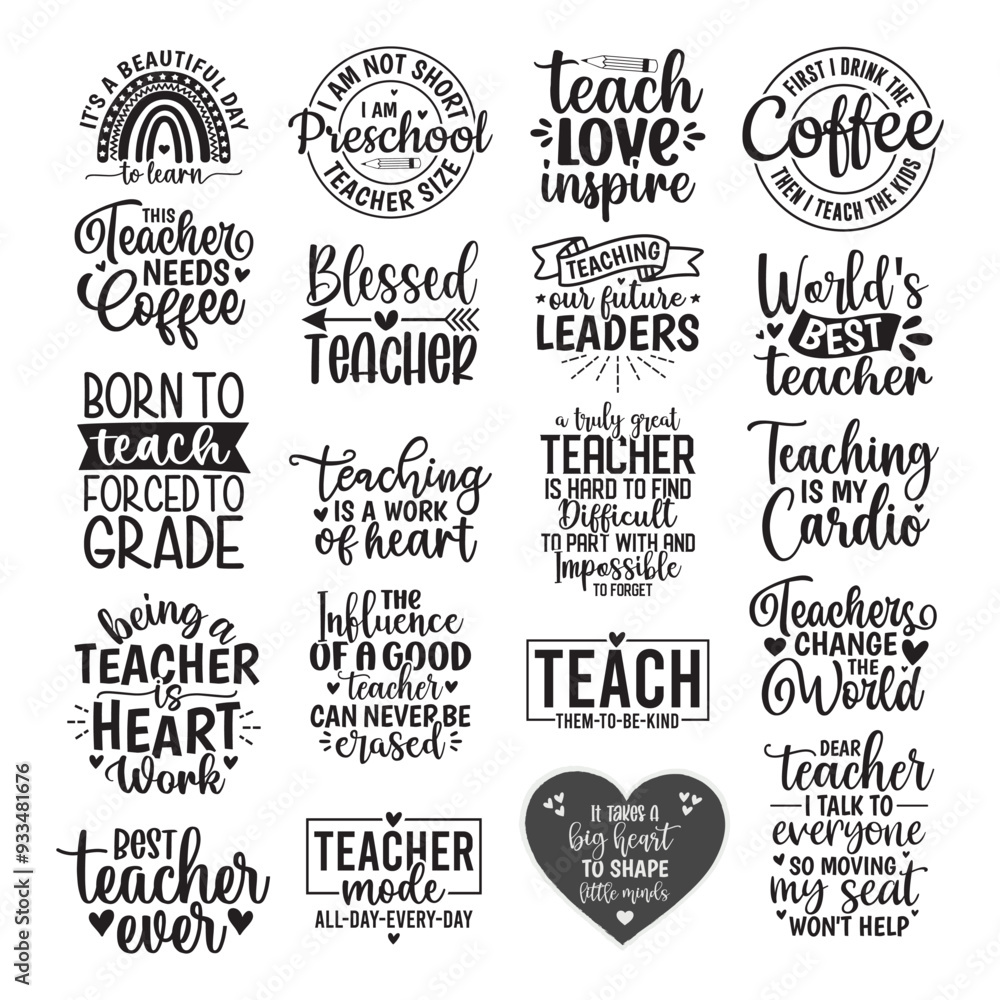 Fototapeta premium 20 Teacher SVG Bundle