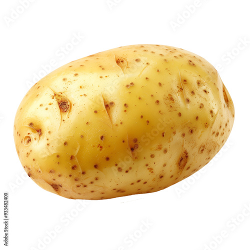 A fresh Potato isolated on a transparent background