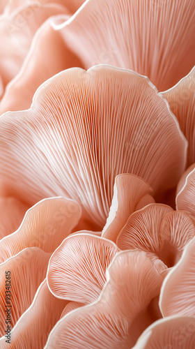 Close-up of pink apricot mushrooms