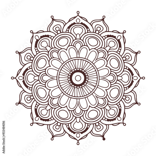 mandala flower on a white background a vector mandala design