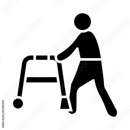 Gait Training glyph icon