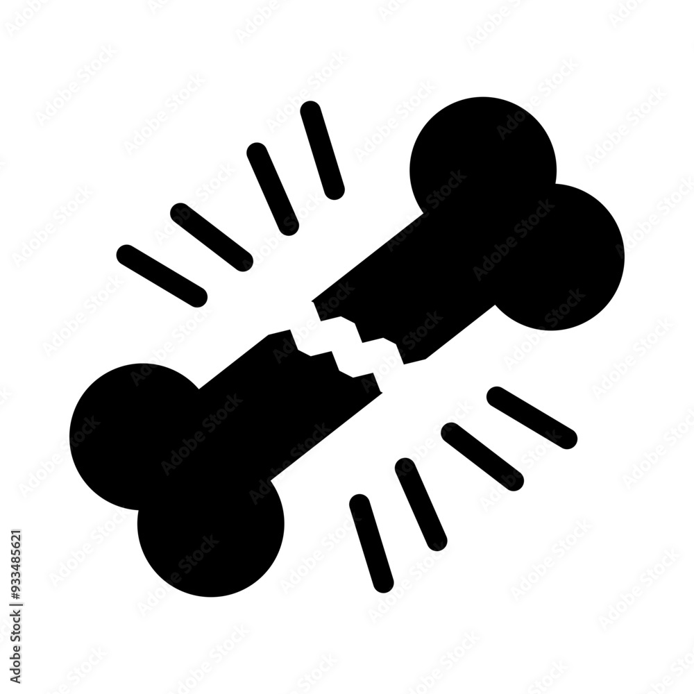 Fototapeta premium Broken Bone glyph icon