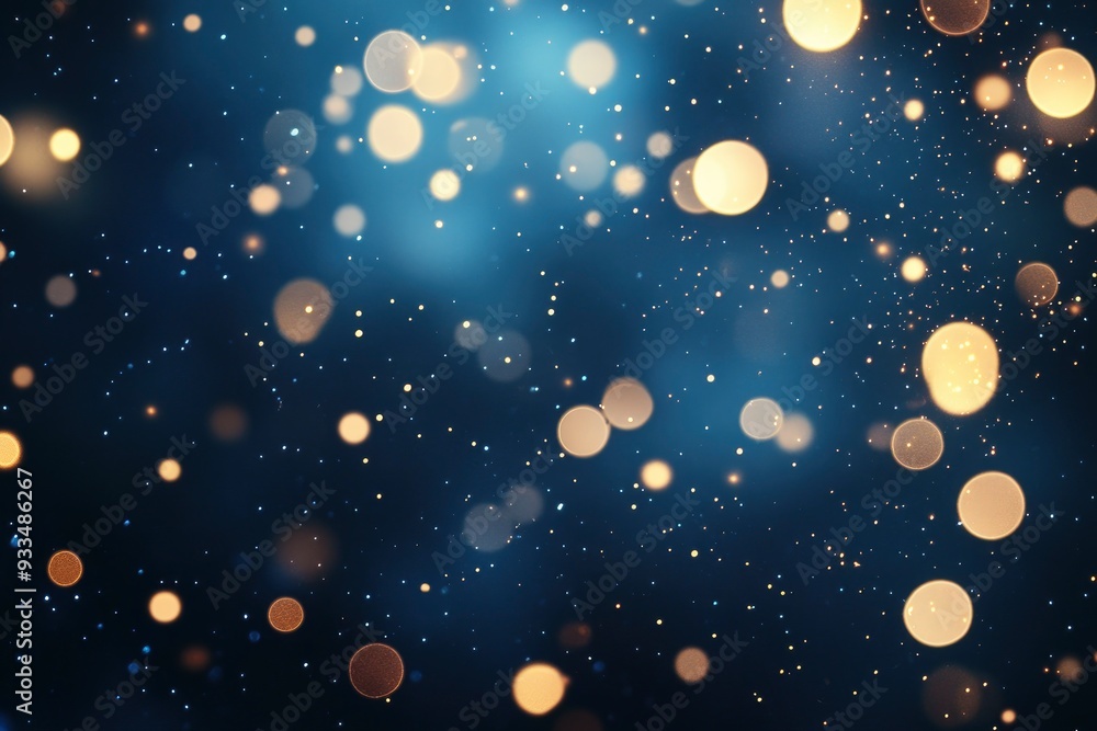 Christmas firework light shine particles bokeh on navy blue background. Christmas and New Year background with sparklers and bokeh lights. with generative ai Christmas firework light shine particles bokeh on navy blue background. Christmas and New Year background with sparklers and bokeh lights. with generative ai