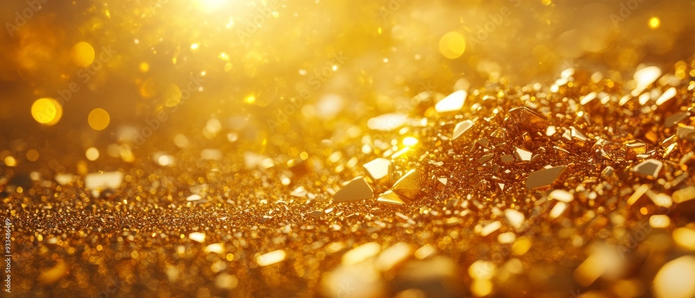 Shiny Gold Market Billboard Banner with Happy Faces on Jewelry Background Design Shiny Gold Market Billboard Banner with Happy Faces on Jewelry Background Design