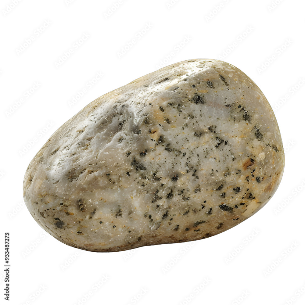 Obraz premium [Transparent Background PNG]Close Up Of Single Gray River Rock